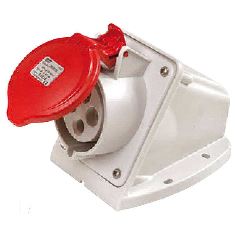 Prise de  Courant  Européenne socle 3P+N+T 16A - 380V IP 44