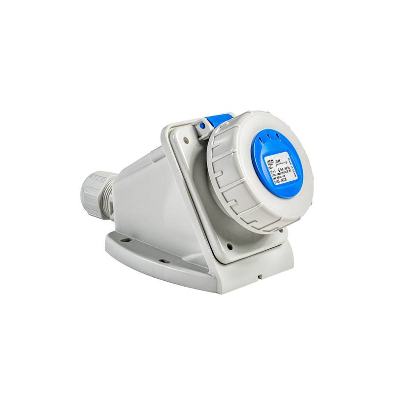 Prise de  Courant  Européenne socle 2P+T 16A - 220V IP 67