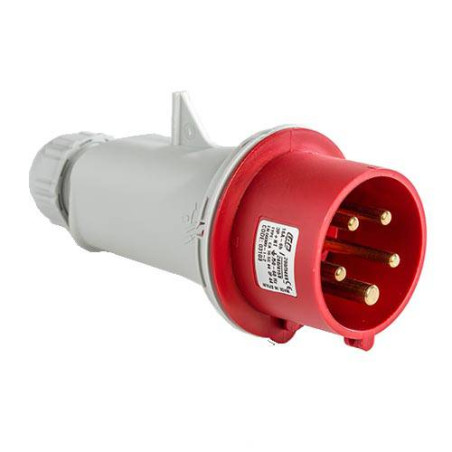 Fiche mâle 3P+N+T 32A - 380V - IP44