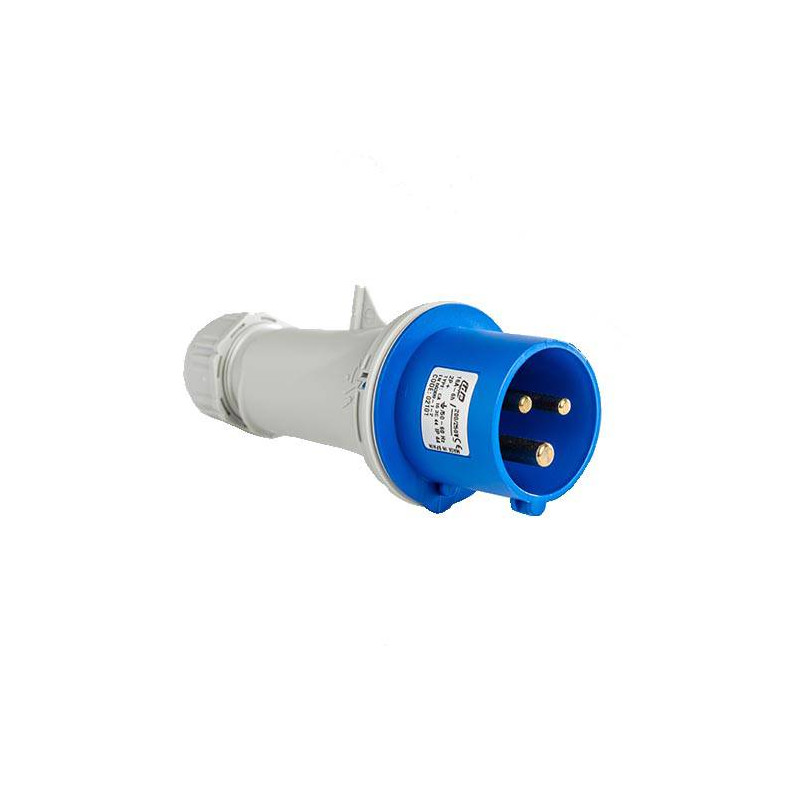 Fiche mâle 2P+T 16A - 230V - IP44