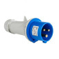 Fiche mâle 2P+T 16A - 230V - IP44