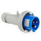 Fiche mâle 2P+T 16A - 230V - IP67
