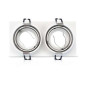 Support de spot rond double blanc Orientable 175 x 93mm