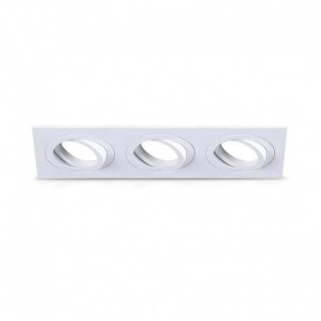 Support de spot rond triple blanc 258x93 mm