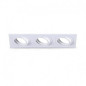 Support de spot rond triple blanc Orientable 258 x 93 mm