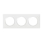 Plaque carrée Dooxie 3 postes finition blanc