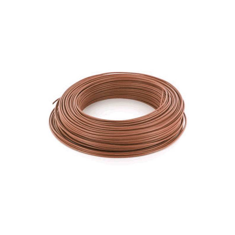Fil rigide HO7VU - 1,5mm² Marron par 100m