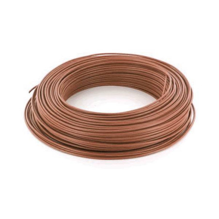 Fil rigide HO7VU - 1,5mm² Maron