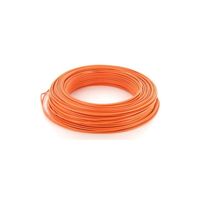 Fil rigide HO7VU - 1,5mm² Orange par 100m