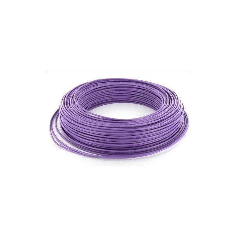 Fil rigide HO7VU - 1,5mm² Violet par 100m