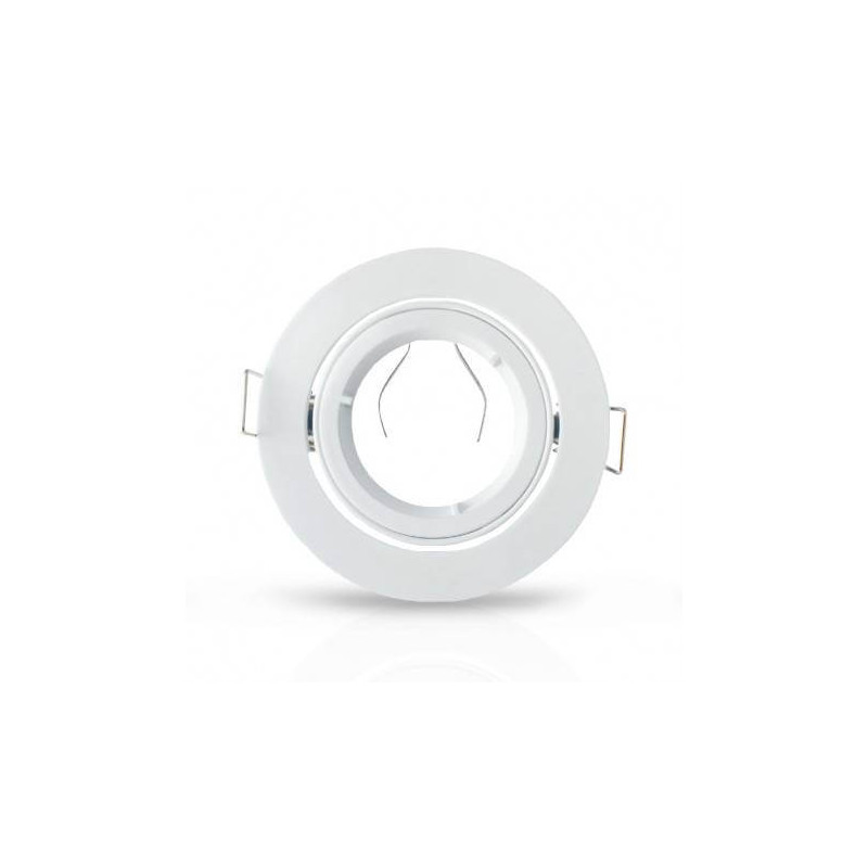 Support plafond Rond Orientable Blanc Ø90 mm