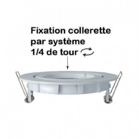 Support plafond Rond Orientable Blanc Ø90 mm