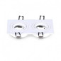 Support de spot rond double blanc Orientable 175 x 93mm