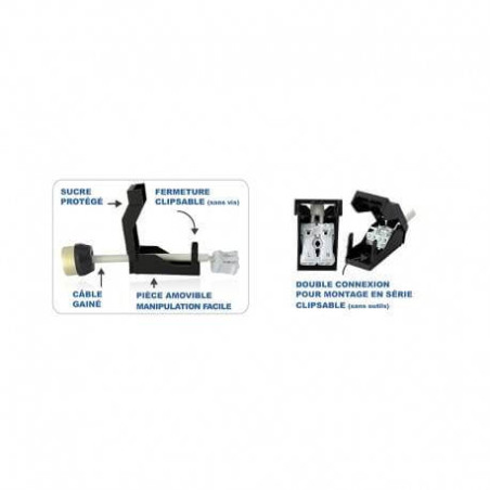 Douille ceramique GU10 CL2 automatique avec câble