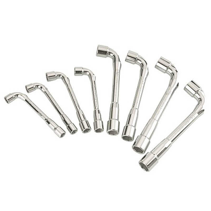 Jeu de 8 Clés à Pipe Débouchées Polies 6/6 pans en mm Sam Outillage