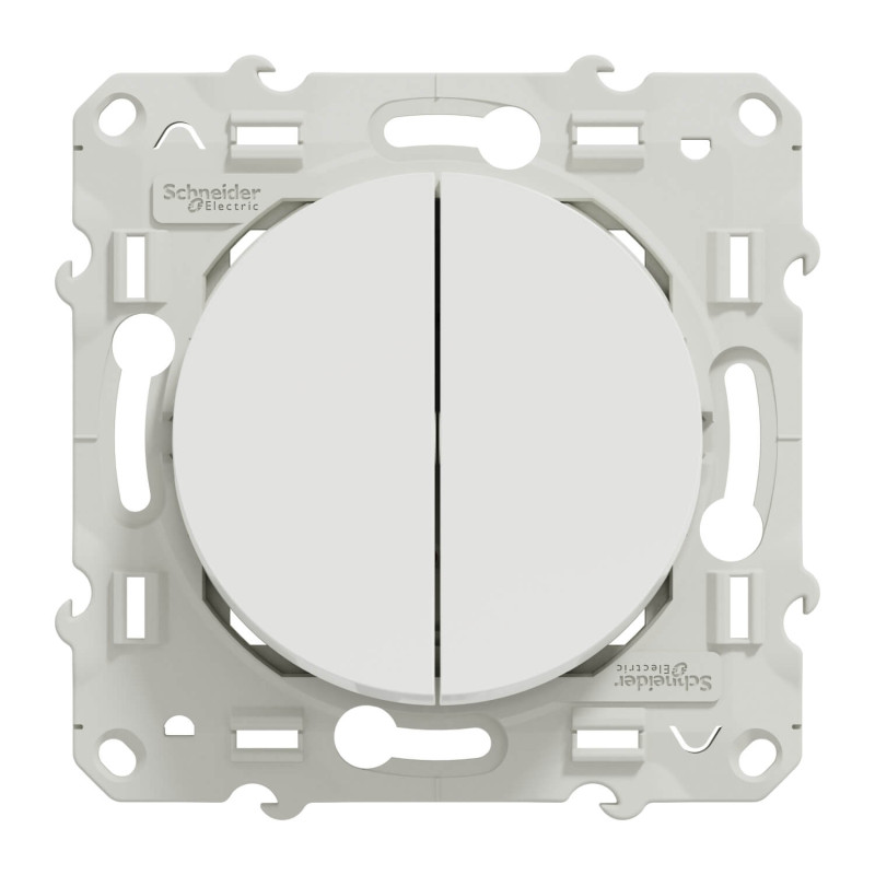 Schneider Odace Interrupteur Va et Vient + Bouton Poussoir