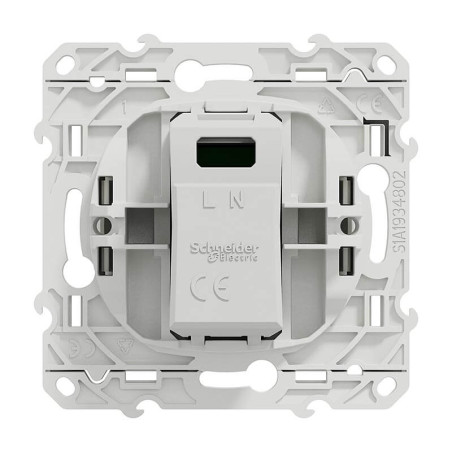 Schneider Odace prise alimentation chargeurs USB blanche - sortie 5V, 1A