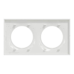 Schneider Odace Plaque Double Blanc