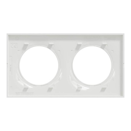 Schneider Odace Plaque Double Blanc