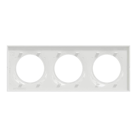 Schneider Odace Plaque Triple Blanc