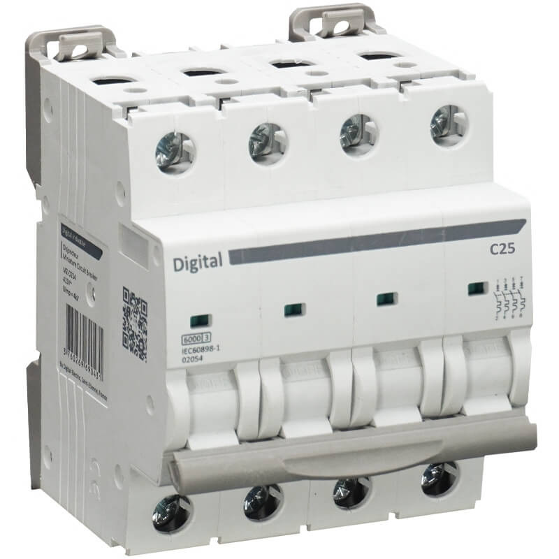 Disjoncteur Tétrapolaire 25A  Courbe C Digital Electric