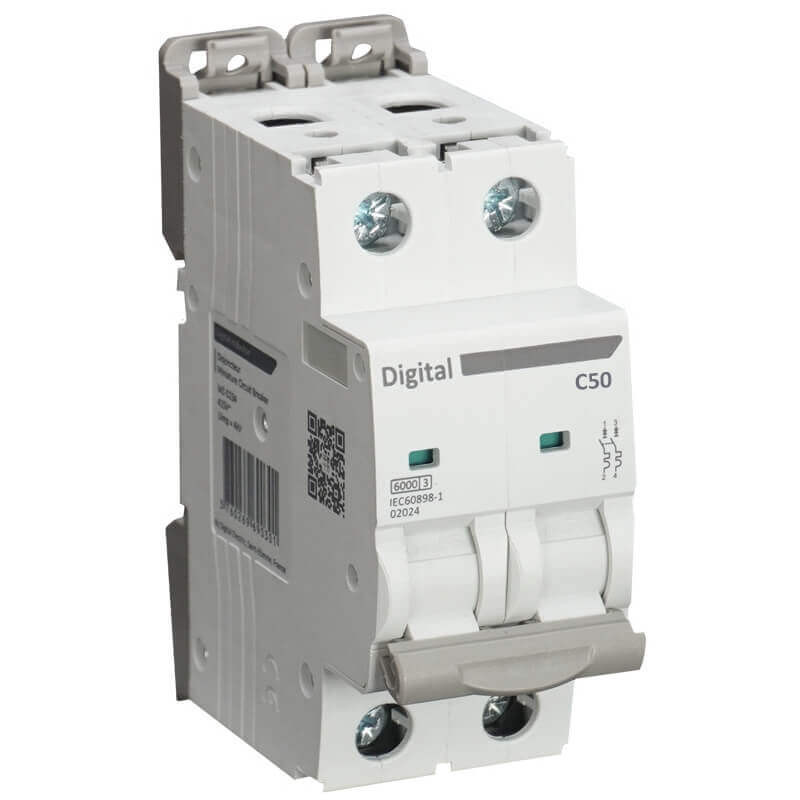 Disjoncteur Bipolaire 50A Courbe C Digital Electric