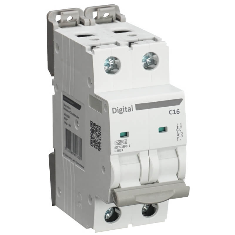 Disjoncteur Bipolaire 16A Courbe C Digital Electric