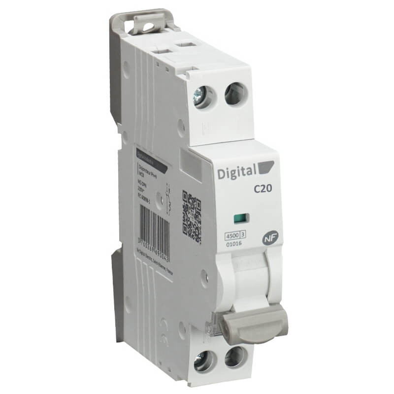 Disjoncteur Phase + Neutre 20A Digital Electric
