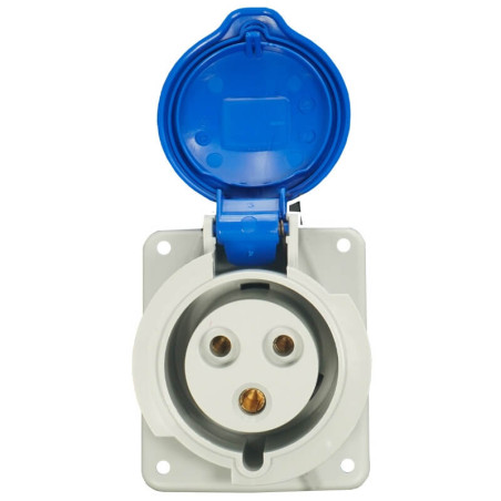 Prise de  Courant  Européenne Encastrable 2P+T  32A - 220V IP 44