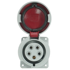 Prise de  Courant  Européenne Encastrable 3P+N+T 16A - 380V IP 67