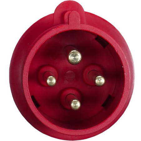 Fiche mâle 3P+T 32A - 380V - IP44
