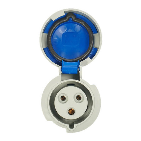 Fiche femelle 2P+T 16A - 230V - IP67