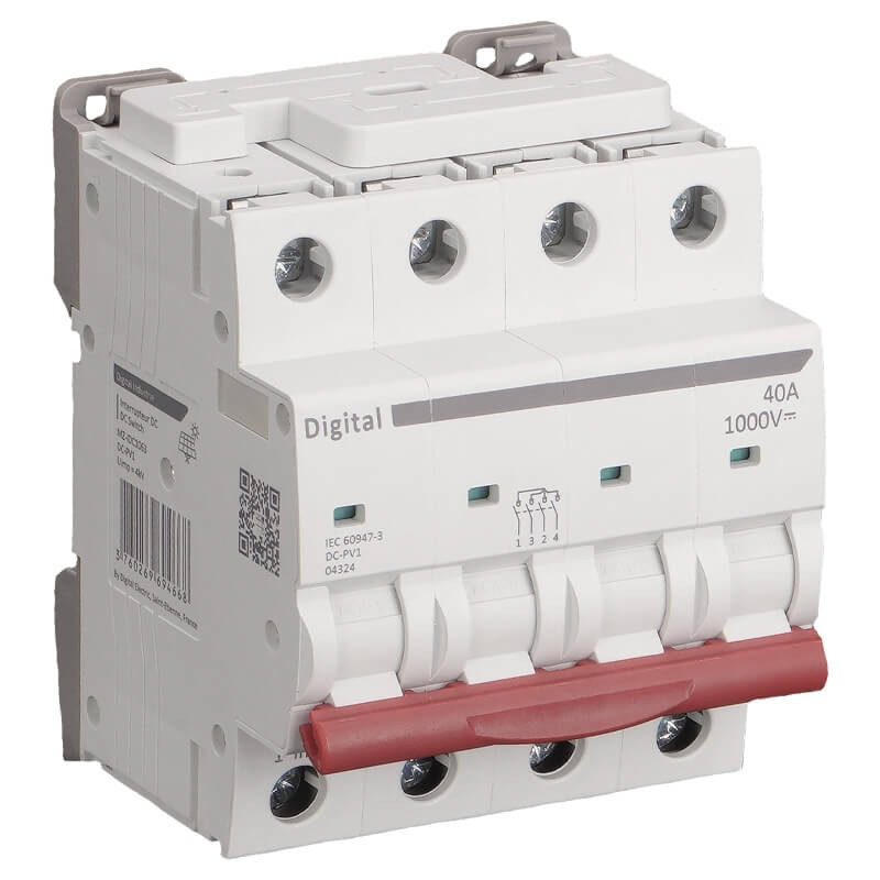 Interrupteurs Sectionneurs 40A 1000Vdc Digital Electric