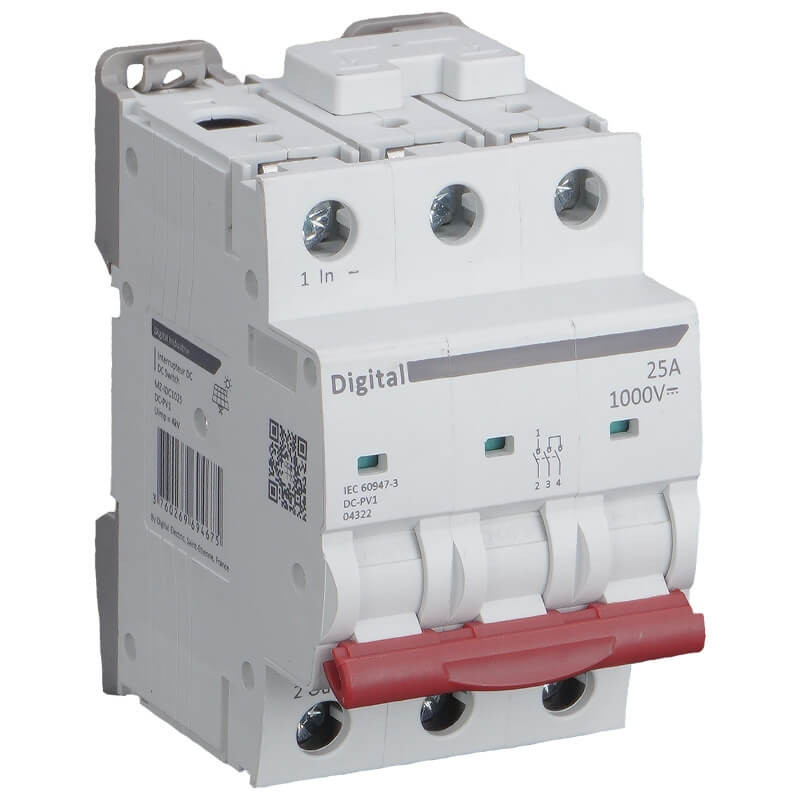 Interrupteurs Sectionneurs 25A 1000Vdc Digital Electric