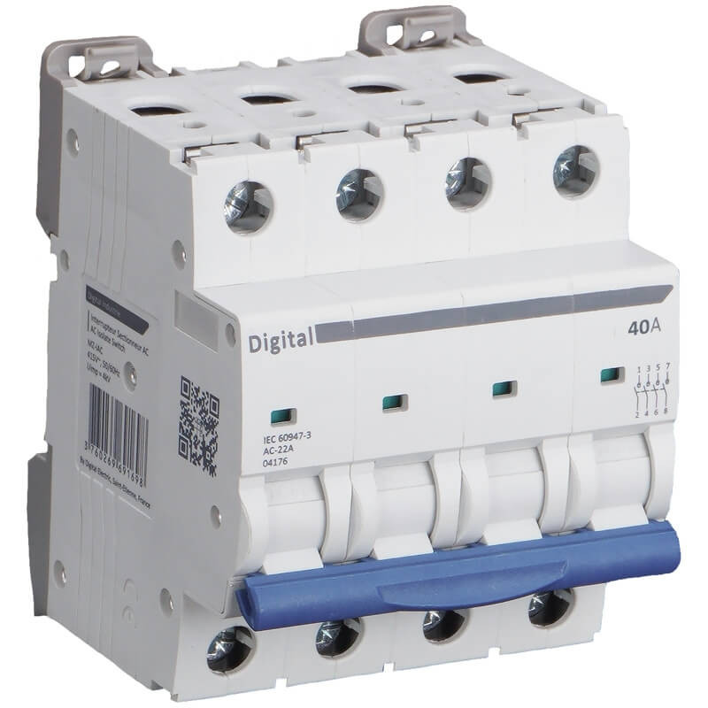 Interrupteur Sectionneur Tetrapolaire 40A AC Digital Electric
