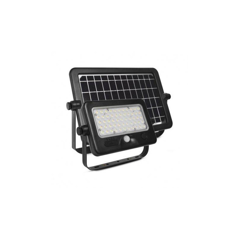 Projecteur LED Solaire avec Détecteur 10W 4000K IP44 + Chargeur USB