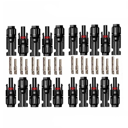 Lot de 10 paire de connecteur photovoltaïque MC4 4 à 6mm