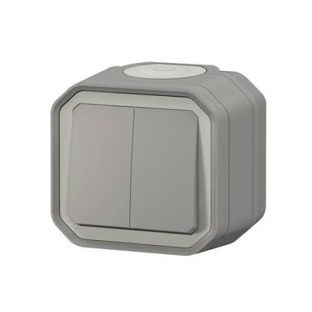 Double Interrupteur, Va et Viens ou Poussoire étanche Plexo IP55