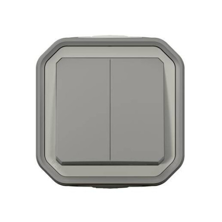 Double Interrupteur, Va et Viens ou Poussoire étanche Plexo IP55