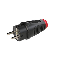 Fiche Mâle Mobile en Caoutchouc IP54 2P+T 250V 16A