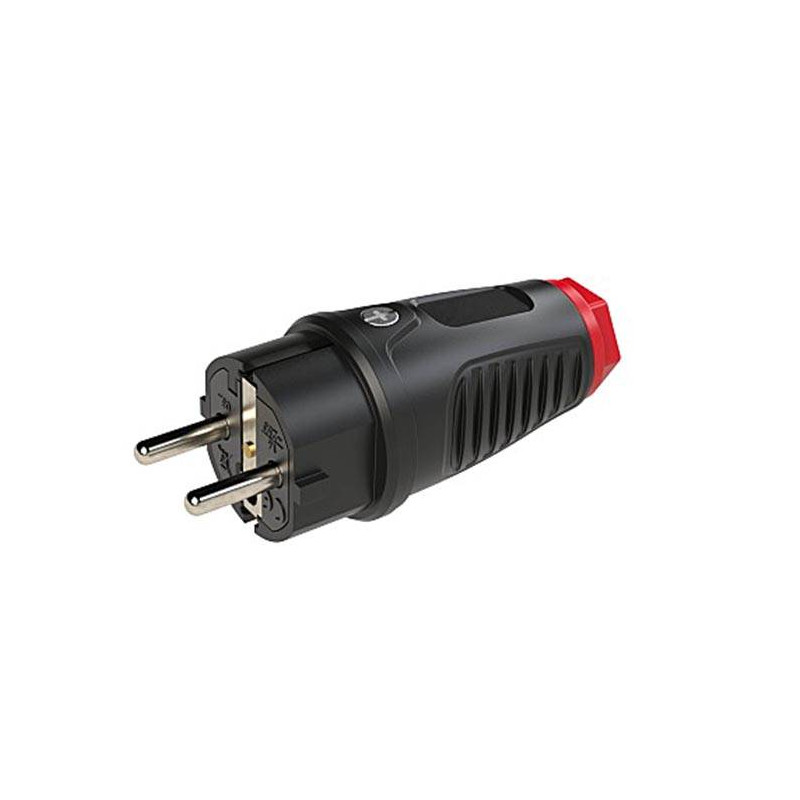 Fiche Mâle Mobile en Caoutchouc IP54 2P+T 250V 16A Fiche Mâle Mobile en Caoutchouc IP54 2P+T 250V 16A