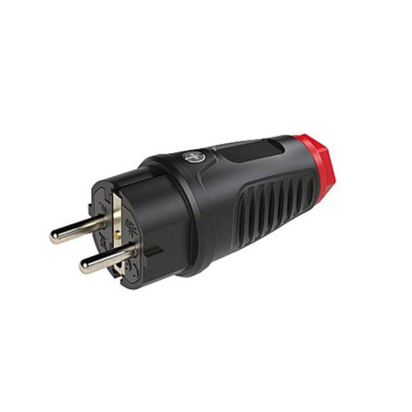 Fiche Mâle Mobile en Caoutchouc IP54 2P+T 250V 16A
