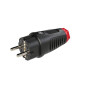 Fiche Mâle Mobile en Caoutchouc IP54 2P+T 250V 16A Fiche Mâle Mobile en Caoutchouc IP54 2P+T 250V 16A