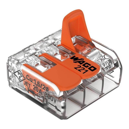 Borne de raccordement Compact Wago 3 entrées X 30 6mm²