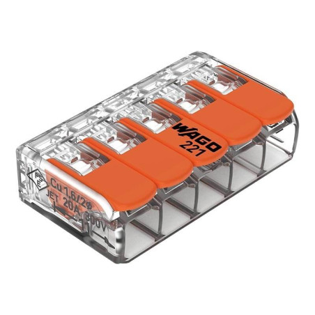 Borne de raccordement Compact Wago 5 entrées X 15 6mm²