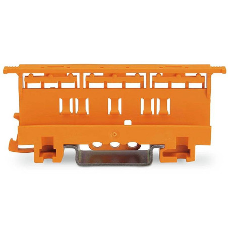 Adaptateur de fixation sur rail DIN Orange pour borne 221 Wago 6mm²