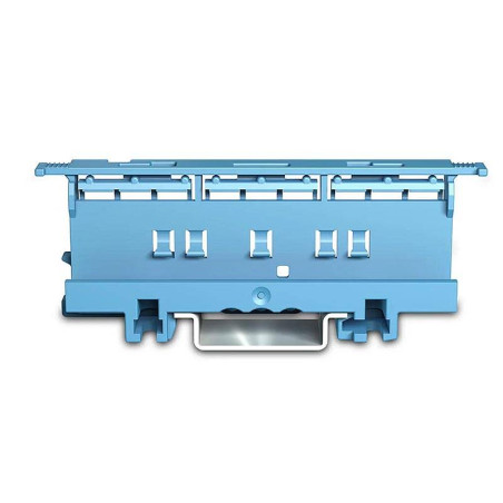 Adaptateur de fixation sur rail DIN Bleu pour borne 221 Wago 6mm²