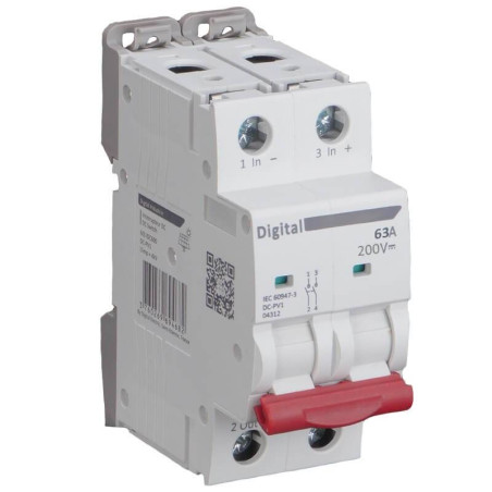 Interrupteurs Sectionneurs 63A 200Vdc
