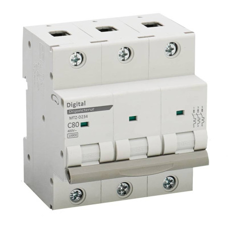 Disjoncteur Tripolaire 80A - 10KA