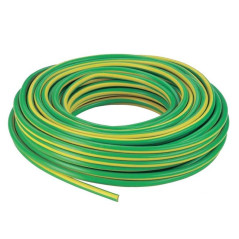 Fil rigide HO7V-R - 10mm² Jaune / Vert par 50m
